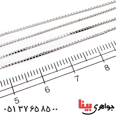 زنجیر نقره زنانه ونیزی ایتالیایی ۴۵ سانتی ضخیم قدیمی _کد:11518