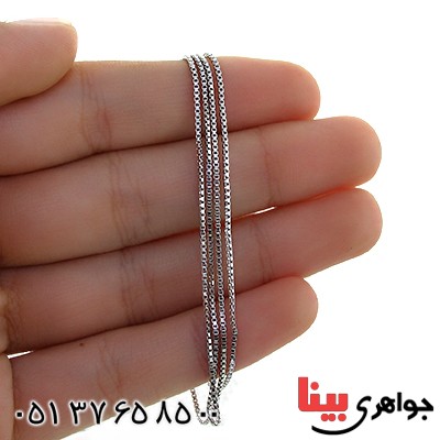 زنجیر نقره زنانه ونیزی ایتالیایی ۴۵ سانتی ضخیم قدیمی _کد:11518