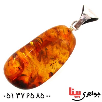 گردنبند کهربا درشت درجه یک خوشرنگ _کد:1639