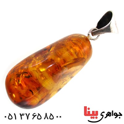 گردنبند کهربا درشت درجه یک خوشرنگ _کد:1639