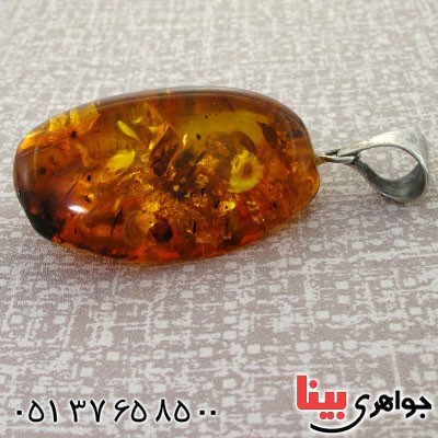 گردنبند کهربا درشت درجه یک خوشرنگ _کد:1639