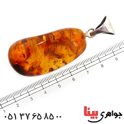 گردنبند کهربا درشت درجه یک خوشرنگ _کد:1639