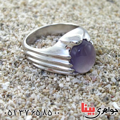 انگشتر عقیق یمنی کبود مردانه خوشرنگ _کد:11539