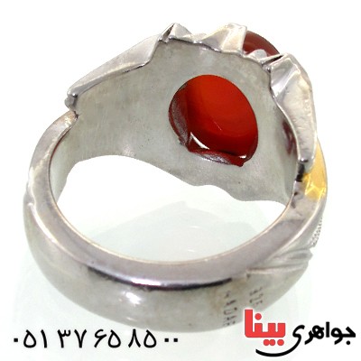 انگشتر عقیق یمنی مردانه درشت فاخر _کد:1653