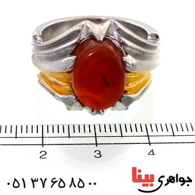 انگشتر عقیق یمنی مردانه درشت فاخر _کد:1653