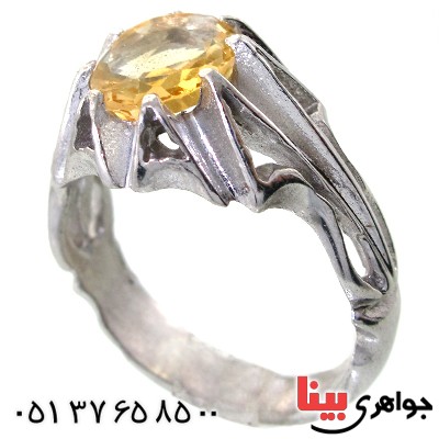 انگشتر سیترین دور چنگی _کد:11550