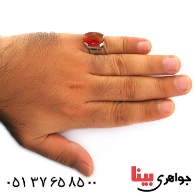 انگشتر عقیق یمنی مردانه درشت فاخر کلاسیک _کد:1656