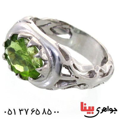 انگشتر زبرجد مردانه اسلیمی _کد:11552