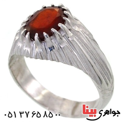 انگشتر یاقوت گارنت خوشرنگ مدل کلاسیک _کد:11563