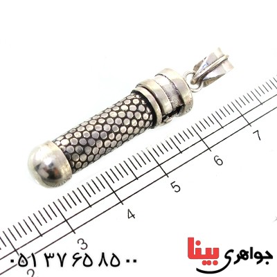 گردنبند نقره لوله حرز مخفی دست ساز _کد:11574