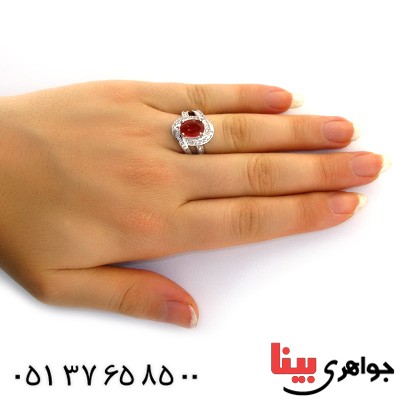 انگشتر عقیق یمنی زنانه رادیوم لوکس مدل رامیلا _کد:11575