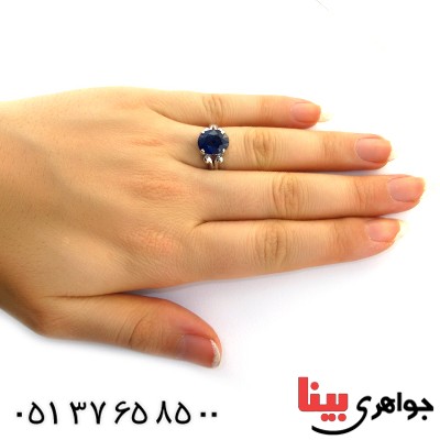 انگشتر یاقوت کبود زنانه رادیوم لوکس مدل وندا _کد:11583