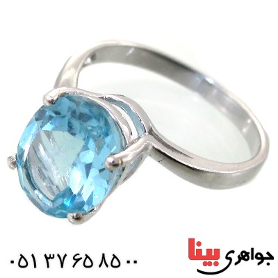 انگشتر توپاز زنانه رادیوم لوکس خوشرنگ _کد:11590