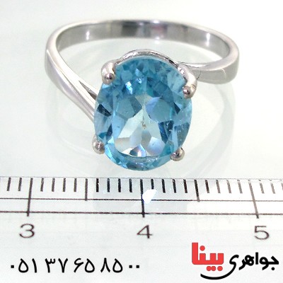 انگشتر توپاز زنانه رادیوم لوکس خوشرنگ _کد:11590