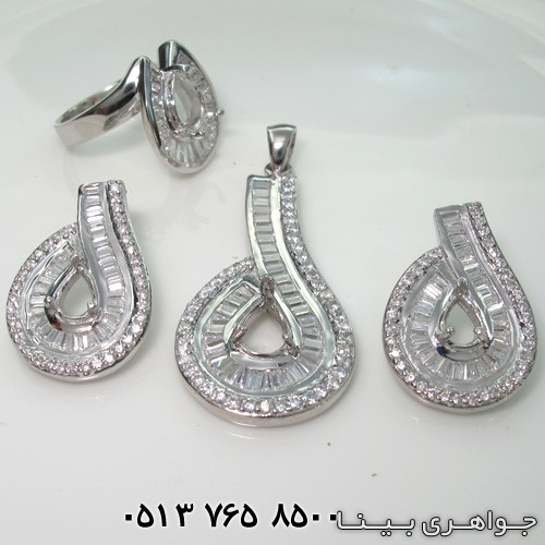 سرویس نقره با روکش طلای سفید