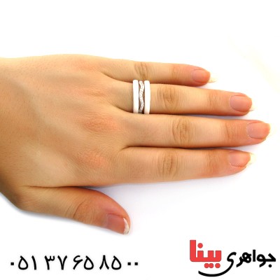 انگشتر سرامیکی زنانه مدل موج _کد:11616