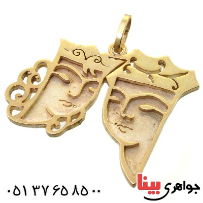 گردنبند نقره طرح زیر خاکی مدل آدم و حوا _کد:1680