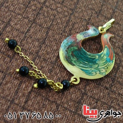 گردنبند طلا طرح زیر خاکی مدل مرغ _کد:1688