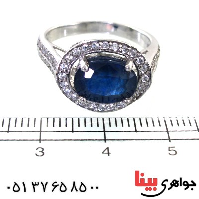 انگشتر یاقوت کبود زنانه رادیوم لوکس مدل هیوا _کد:11622