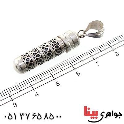 گردنبند نقره لوله حرز مخفی دست ساز _کد:11633