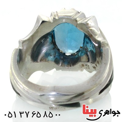 انگشتر توپاز خوشرنگ مردانه فاخر و درشت کلاسیک _کد:1695