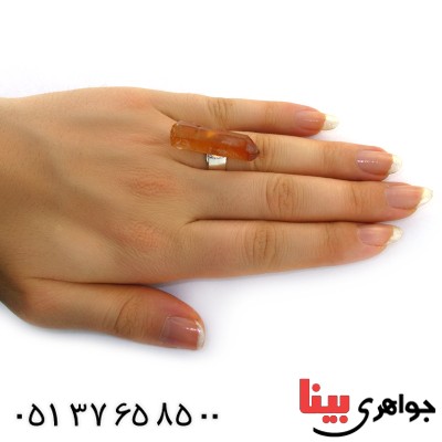 نگین انگشتر کوارتز درشت خوشرنگ _کد:11636