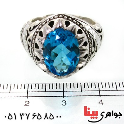 انگشتر توپاز مردانه درشت فاخر و ارزشمند _کد:1697