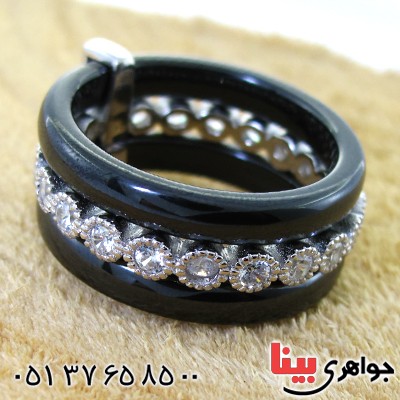 انگشتر سرامیکی زنانه دور نگین _کد:11641