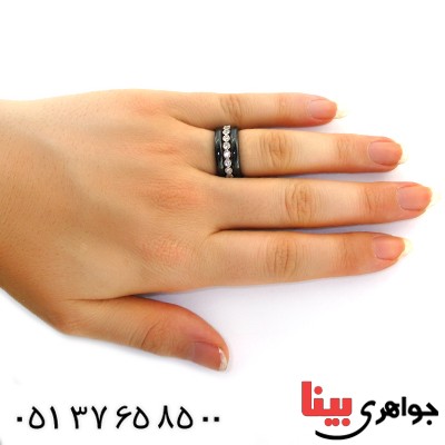 انگشتر سرامیکی زنانه دور نگین _کد:11641