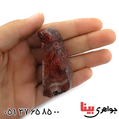 سنگ عقیق سرخ با رگه زیبا درشت سنگ درمانی _کد:11650