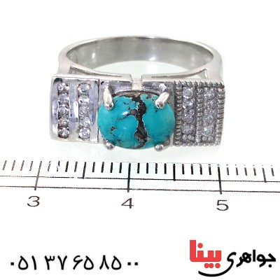 انگشتر فیروزه نیشابوری شجری زنانه رادیوم لوکس _کد:11657