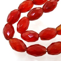 تسبیح عقیق قرمز 33 دانه ای درشت هلی تراشدار 