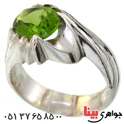 انگشتر زبرجد مردانه مورب _کد:11668
