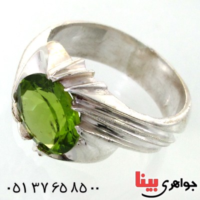 انگشتر زبرجد مردانه مورب _کد:11668