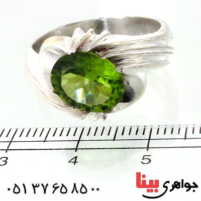 انگشتر زبرجد مردانه مورب _کد:11668