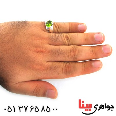 انگشتر زبرجد مردانه مورب _کد:11668