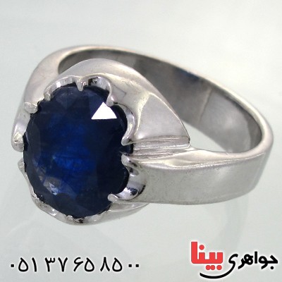انگشتر یاقوت کبود  درشت دور چنگ _کد:11692