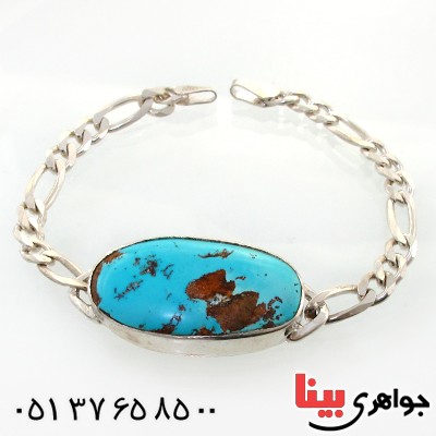 دستبند فیروزه نیشابوری شجری درشت _کد:11712