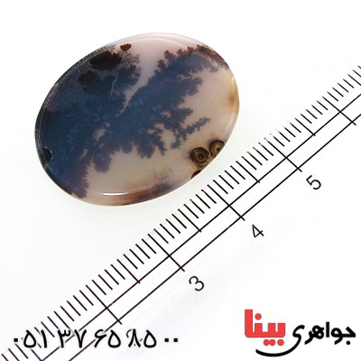 نگین انگشتر عقیق شجری  درشت بیضی _کد:11715