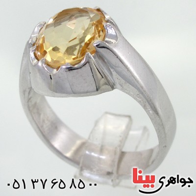 انگشتر سیترین درشت مدل نوین _کد:11722
