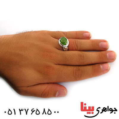 انگشتر زبرجد درشت طرح صفوی _کد:11724
