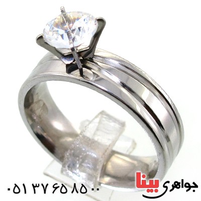 زیورآلات کادویی انگشتر زنانه سولیتر جواهری _کد:11751