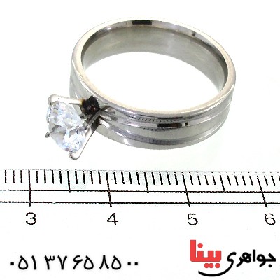 زیورآلات کادویی انگشتر زنانه سولیتر جواهری _کد:11751