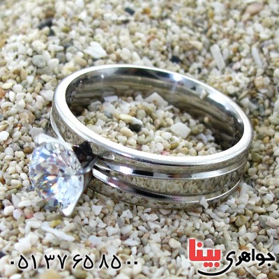زیورآلات کادویی انگشتر زنانه سولیتر جواهری _کد:11751