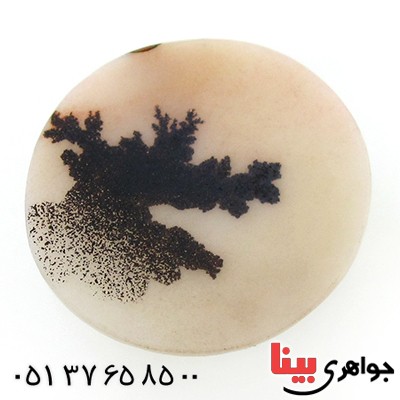 نگین انگشتر عقیق شجری دایره ای با طرح درخت _کد:11758