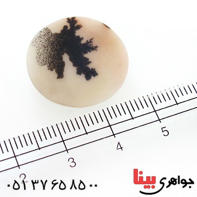 نگین انگشتر عقیق شجری دایره ای با طرح درخت _کد:11758