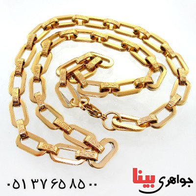 زیورآلات کادویی زنجیر استیل مردانه ورساچه درجه یک درشت فاخر _کد:11765