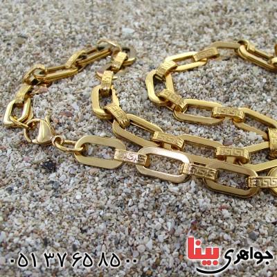 زیورآلات کادویی زنجیر استیل مردانه ورساچه درجه یک درشت فاخر _کد:11765