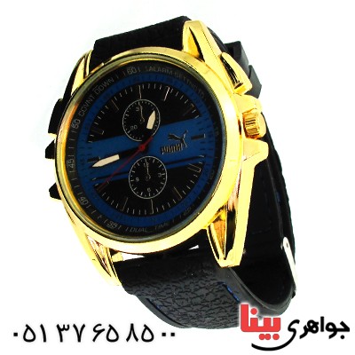 زیورآلات کادویی ساعت اسپرت برند puma دور طلایی _کد:11774
