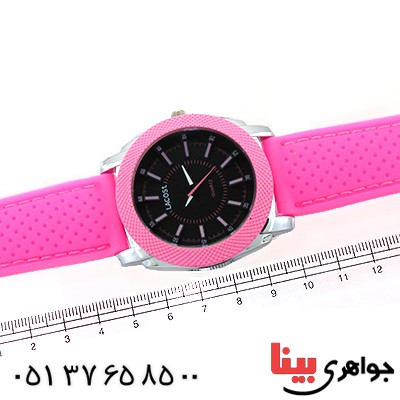 زیورآلات کادویی ساعت اسپرت برند lacoste رنگ صورتی _کد:11785